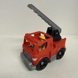 Fisher Price Imaginext Rescue Fire Ladder Truck Push Along Toy With Figure